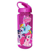 My Little Pony Friendship is Magic Purple Ponies Plastic Water Bottle